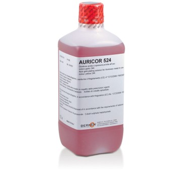 AURICOR 524 Раствор золочения для ванны готовый, толщина до 5 микрон, Au 4 г/1л